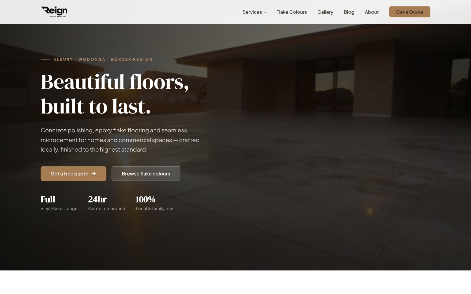 The Reign Grind and Coat website built by Build Paperless